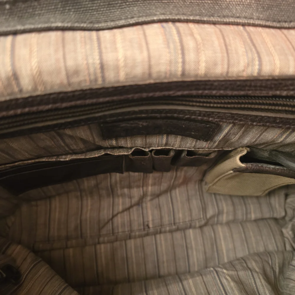 Johnston & Murphy Gray and Brown Messenger Bag